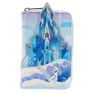 LOUNGEFLY Disney Frozen Princess Castle Zip Around Wallet, New with Tag